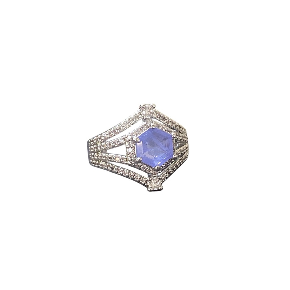 BP Lavender Fluorite & Quartz Ring